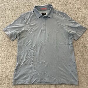Rapha Merino Wool Polo Shirt Mens Large Light Blue Collared Performance Cycling